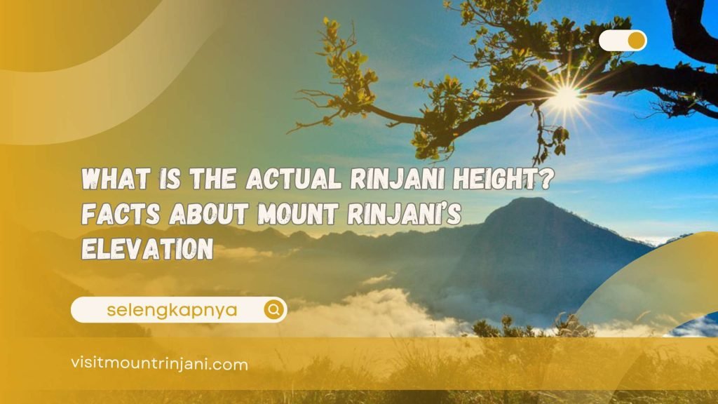 What is the Actual Rinjani Height Facts About Mount Rinjani’s Elevation